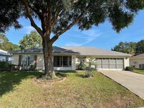 Charming single-story home featuring a well-maintained lawn and a two-car garage at 6241 Sw 84Th Pl, Ocala, FL 34476