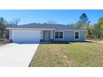 Charming single-story home with a well-manicured lawn and attached two-car garage at 20154 Sw Rainbow Lakes Blvd, Dunnellon, FL 34431