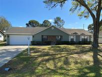 Charming single-story home with a well-maintained lawn and attached two-car garage at 3381 Nw 44Th Ct, Ocala, FL 34482