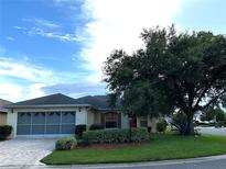 Charming single-story home features a well-manicured lawn, mature tree and a convenient two-car garage at 9706 Sw 92Nd Place Rd, Ocala, FL 34481
