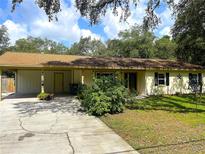 Charming single-story home with a well-maintained front yard and a covered carport, offering curb appeal at 8110 Walt Williams Rd, Lakeland, FL 33809