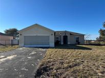 One-story house with a garage and a spacious yard at 869 Colville Dr, Kissimmee, FL 34759