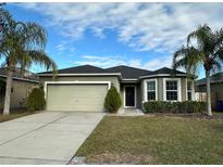 One-story house with a two-car garage and landscaped lawn at 180 Daigledog St, St Cloud, FL 34772