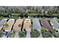 Aerial view of single-Gathering home with a canal in the background at 612 Grand Canal Dr, Poinciana, FL 34759