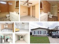 A collage of interior shots including kitchen, bathrooms, and living spaces with tile floors at 6332 Bayberry Ne Blvd, Winter Haven, FL 33881