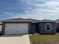 Charming single-story home featuring a two-car garage and well-maintained lawn at 1629 Ambar Ct, Winter Haven, FL 33881