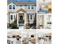 Charming two-story townhome featuring a private balcony, bay windows, and neutral stucco exterior at 6659 Times Square Ave 38-103 # Orlando, Orlando, FL 32835