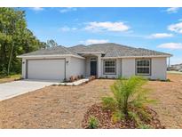 Charming single-story home featuring a two-car garage, fresh landscaping, and a well-manicured lawn at 101 Sail Way, Kissimmee, FL 34759