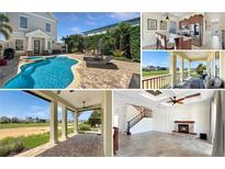 Inviting pool area featuring a spa, sun loungers, and well-maintained patio, perfect for outdoor relaxation and entertaining at 1506 Euston Dr, Reunion, FL 34747