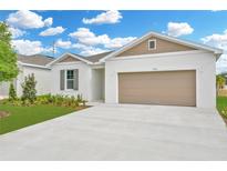 Charming single-Gathering home with a well-manicured lawn and a two-car garage, freshly painted with attractive exterior at 1747 Carnelian St, Deland, FL 32720