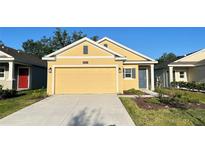 Charming single-Gathering home with a two-car garage, a well-manicured lawn and clean walkway at 4357 Babbling Brook Way, Kissimmee, FL 34746