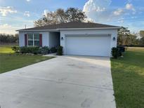 Charming one-story home with a spacious two-car garage and well-manicured lawn at 505 Peace Way, Poinciana, FL 34759