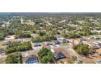 Expansive aerial view of residences amidst a verdant, tree-filled landscape in a quiet residential area at 2639 Sw 162Nd Street Rd, Ocala, FL 34473