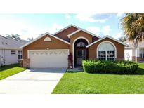 Charming single-Gathering home with attached garage, lush lawn, and well-maintained landscaping at 8019 Indian Creek Blvd, Kissimmee, FL 34747