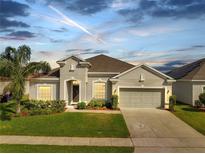 Charming single-story home with a well-manicured lawn and a two-car garage at 3844 Cabo Rojo Dr, St Cloud, FL 34772