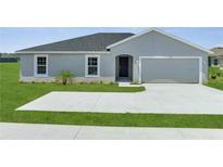 Charming single-story home with a well-manicured lawn and a two-car garage at 557 Viceroy Ct, Kissimmee, FL 34758