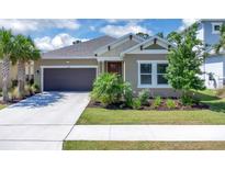 Charming single-story home with a well-manicured lawn, mature palm trees, and neutral stucco facade at 2679 Ridgetop Ln, Clermont, FL 34711
