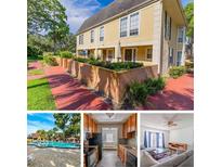 Inviting two-story townhome featuring a well-maintained exterior and charming landscaping at 4017 Dijon Dr # 4017K, Orlando, FL 32808