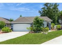 Charming single-story home featuring a well-maintained lawn, mature trees, and a two-car garage at 2926 Dickens Cir, Kissimmee, FL 34747