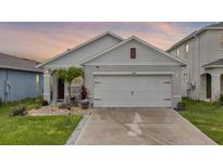 Charming single-story home with a well-maintained lawn and two-car garage at 2838 Common Crane Ct, Harmony, FL 34773