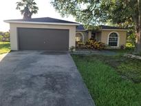 Charming single-story home featuring a well-maintained lawn and a two-car garage at 1203 Atlantic Ct, Kissimmee, FL 34759