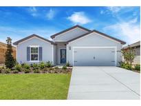 Charming single-story home featuring a well-manicured lawn and a two-car garage at 14192 Sw 44Th Ct, Ocala, FL 34473