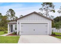 Charming single-story home featuring a two-car garage and well-maintained front yard at 523 Marion Oaks Blvd, Ocala, FL 34473