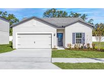 Charming single-Gathering home with a well-manicured lawn, attached garage, and inviting front entrance at 13481 Leaping Water Way, Astatula, FL 34705