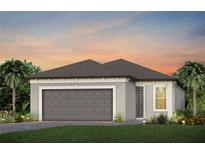 Charming single-Gathering home with a two-car garage and well-maintained lawn, set against a beautiful sunset at 8731 Sw 57Th Ln, Ocala, FL 34481