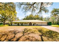 Charming ranch-style home with a metal roof and mature trees in a serene setting at 4942 Cr 300, Lake Panasoffkee, FL 33538