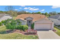 Charming single-story home with a well-manicured lawn and a two-car garage at 15213 Sw 14Th Avenue Rd, Ocala, FL 34473