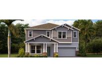 Two-story home showcases a front yard with a mix of green bushes and well-maintained landscaping at 3235 Armstrong Ave, Clermont, FL 34714
