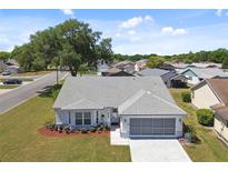 Charming single-story home featuring a well-manicured lawn and mature trees in a peaceful neighborhood at 6202 Peacock Run, Lakeland, FL 33809
