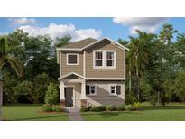 Charming two-story home with stone accents, neutral paint, landscaped lawn, and a welcoming front entrance at 732 Honeyrock St, Debary, FL 32713