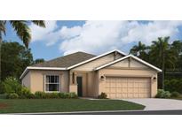 Charming single-story home featuring a two-car garage, neutral color palette, and well-maintained landscaping at 442 Puma Loop, Groveland, FL 34736