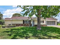 Well-maintained single-story home with a manicured lawn and lush landscaping at 9755 Se 176Th St, Summerfield, FL 34491