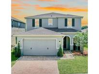 Charming two-story home with a well-maintained lawn, a two-car garage, and beautiful landscaping at 1521 Sourwood Dr, Ocoee, FL 34761