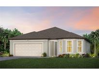 Charming single-Gathering home featuring a well-manicured lawn, neutral paint scheme, and a two-car garage at 8323 Sw 58 Loop, Ocala, FL 34481