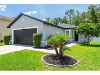 Charming single-story home with a well-maintained lawn and a two-car garage at 4132 Festival Pointe Blvd, Mulberry, FL 33860