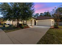 Attractive single-story home with a two-car garage and landscaped front yard at 462 Tuscany Chase Dr, Daytona Beach, FL 32117
