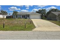 Charming single story home featuring a front-facing garage and a well-maintained lawn at 3209 S Dorchester Dr, Deltona, FL 32738