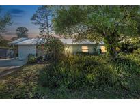 Charming home with mature trees and lush landscaping creating a serene and inviting entrance at 3228 Unity Tree Dr, Edgewater, FL 32141