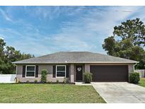 Charming single-story home with a well-manicured lawn and a two-car garage at 116 Neal Dr, Deltona, FL 32738