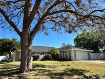 Charming single-story home with a well-manicured lawn and mature shade tree in front yard at 400 Taylorville St, Deltona, FL 32725