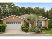 Beautiful single-story home with a manicured lawn, complemented by a two-car garage and a welcoming front entrance at 8231 Sw 79Th Ct, Ocala, FL 34476