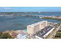 Stunning aerial view of a waterfront community and bridge with views of the intercoastal waterway at 3606 S Peninsula Dr # 507, Port Orange, FL 32127