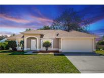 Charming single-story home featuring a well-maintained lawn and a two-car garage at 801 Coleman Ave, Deltona, FL 32725