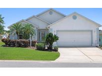 Charming single-story home with well-maintained lawn, mature landscaping, and two-car garage at 11094 Se 173Rd Ln, Summerfield, FL 34491