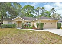 Charming single-story home with a well-manicured lawn, mature trees, and attached two-car garage at 1450 14Th St, Orange City, FL 32763