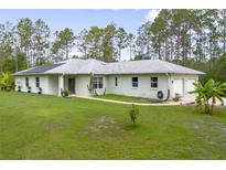 Well maintained single story home with a manicured lawn and mature landscaping at 3671 Plantation Dr, Ormond Beach, FL 32174